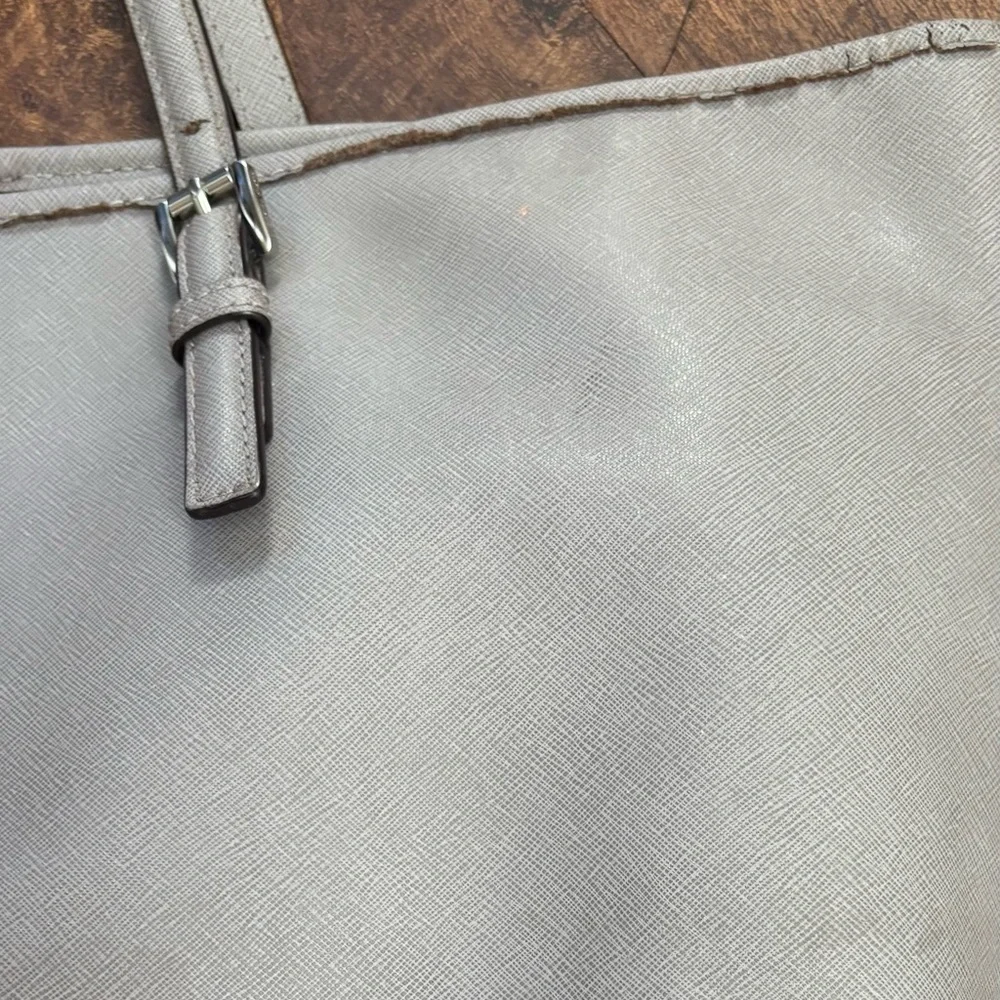 Michael Kors Jet Set Travel large tote bag in grey saffiano leather